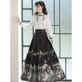 Load image into Gallery viewer, [Kaede bamboo---Kinjoyo series] ★China style setup★ 2-piece set, long-sleeved shirt + skirt, improves temperament, coming-of-age ceremony, everyday wear
