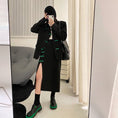 Load image into Gallery viewer, [OCTOBER Series]★China style skirt★ Slit green Green Chinese button Black Black slimming
