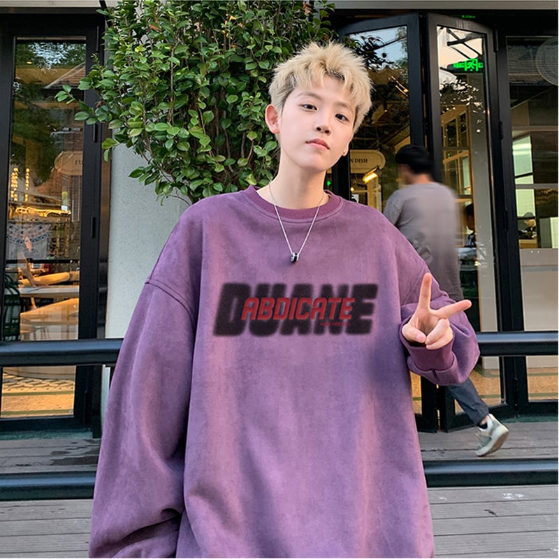 [NANSHI series] ★Tops★ 4color sweatshirt long sleeve unisex men's black purple beige red