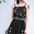 Load image into Gallery viewer, [Old Monster --- Rabbit Series] ★Camisole★ Chiffon tops tank top Cool easy to match Black
