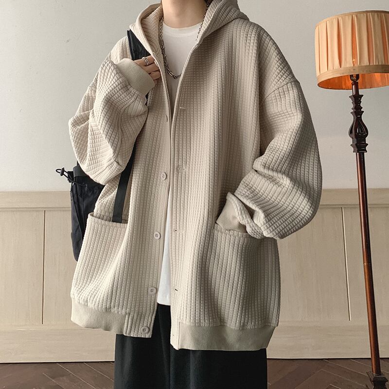 [V37 Series] ★Outer★ 3color Jacket Unisex Men's Casual Apricot Blue Coffee Color