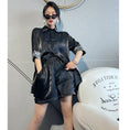 Load image into Gallery viewer, [East House Series] ★Chinese style setup★ Tops + shorts 2-piece set Black Black Chinese clothing fashion
