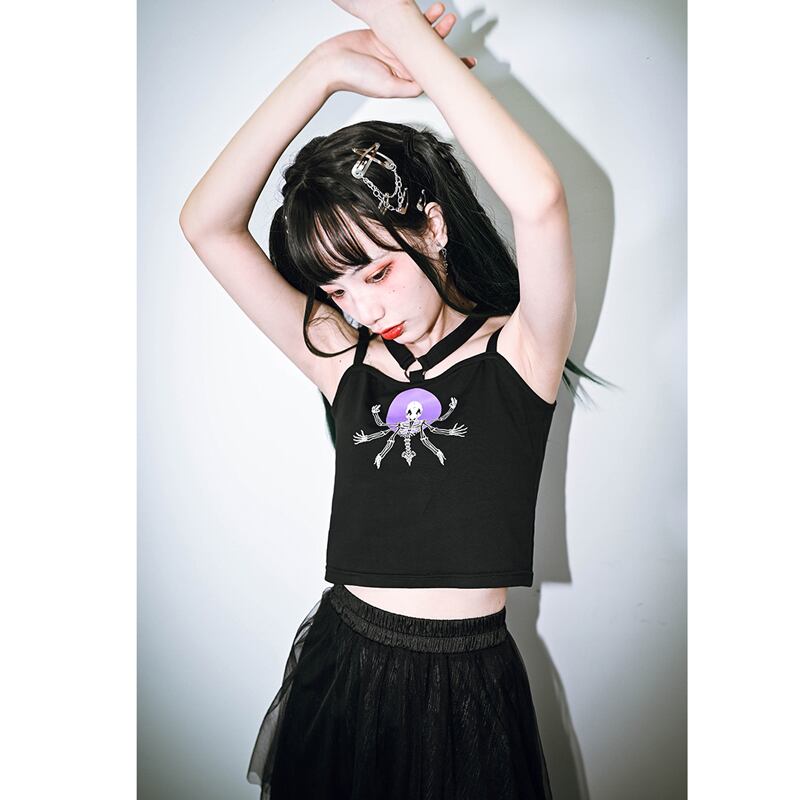 [Old Monster---Monster CLUB Series]★China style camisole★ Tops Tank top Sexy Easy to match