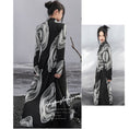 Load image into Gallery viewer, [Da Qinglong Shu Series] ★China-style dress★ Improved cheongsam dress, long sleeves, slits, print, long length, original, slimming
