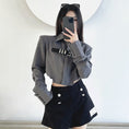 Load image into Gallery viewer, [Style Series]★Shirt★ Tops Short Length Long Sleeve Gray Gray Women's Unique Slimming Fashionable SM
