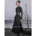 Load image into Gallery viewer, [Da Qinglong Shu Series]★Chinese style dress★ Improved Chinese dress, long sleeves, switching, long length, original, improves temperament, Chinese clothes, black
