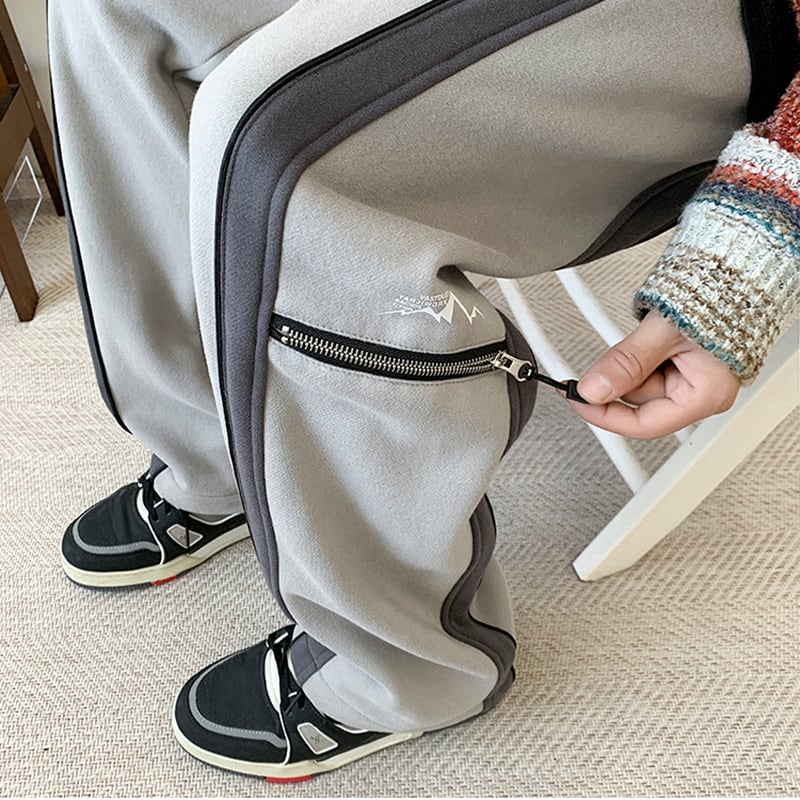 [NANSHI Series] ★Casual Pants★ Brushed lining 3color Bottoms Pants Unisex Men's Gray Black