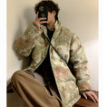 Load image into Gallery viewer, [Gyoshoen Series] ★Winter Coat★ 2color Thick Warm Unisex Men's Oil Painting Style Blue Green Blue Green Loose
