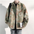 Load image into Gallery viewer, [KADISHOU Series] ★Jacket★ Outerwear 2color Oil Painting Style Floral Pattern Unisex Men's Large Size Blue Green
