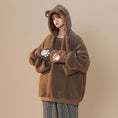 Load image into Gallery viewer, [Fujiiman Series] ★Tops + Hat★ 4color Unisex Men's Brown Beige Blue Pink Bear Cute
