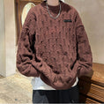 Load image into Gallery viewer, [PPG Series]★Sweater★ 2color Tops Unisex Men's Brown Black White Casual
