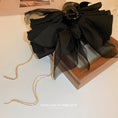 Load image into Gallery viewer, [Drejew Series] ★Hair Ornament★ Hair Clip Ladies Accessory Ribbon Fringe Large Date Black
