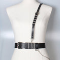 Load image into Gallery viewer, [Kuraho Koya Series] ★Retro Belt★ Obi Accessory PU Chain Unique Black Black Easy to match
