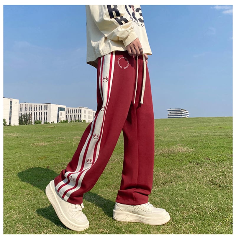 [NANSHI Series]★Casual Pants★ 3color Bottoms Trousers Unisex Men's Sports Style Stylish Vertical Stripes