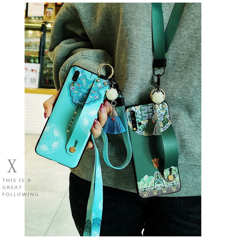 [YOUPIN series]★Mobile case★iPhone 11 11Pro 11ProMax XR X/XS XS Max 7/8 Chinese style green blue