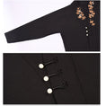 Load image into Gallery viewer, [Kokaisha --- Leaf Series] ★Chinese style tops★ Embroidery Hanfu tops V-neck retro black black
