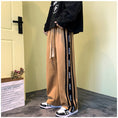 Load image into Gallery viewer, [DUFENG Series] ★Casual Pants★ 3color Bottoms Unisex Men's Vertical Stripes Black Green Brown
