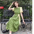 Load image into Gallery viewer, [Dong Xiaojie Series]★China style dress★Floral pattern dress Switchable Cute Large size Green Green
