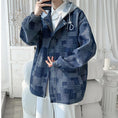 Load image into Gallery viewer, [HUICHUN Series] ★Jacket★ 2color outer plaid pattern unisex men's black blue large size
