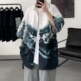 Load image into Gallery viewer, [Emeisa Series]★China Style Shirt★ 3color Tops Unisex Men's Fashion Snowy Mountain Pattern
