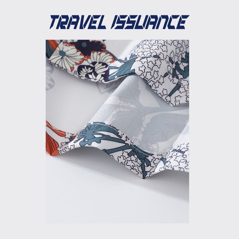 [TRAVEL ISSUANCE Series]★Shirt★ Aloha Shirt Okinawa Hawaii Tops Short Sleeve Floral Shirt Unisex Men's Summer