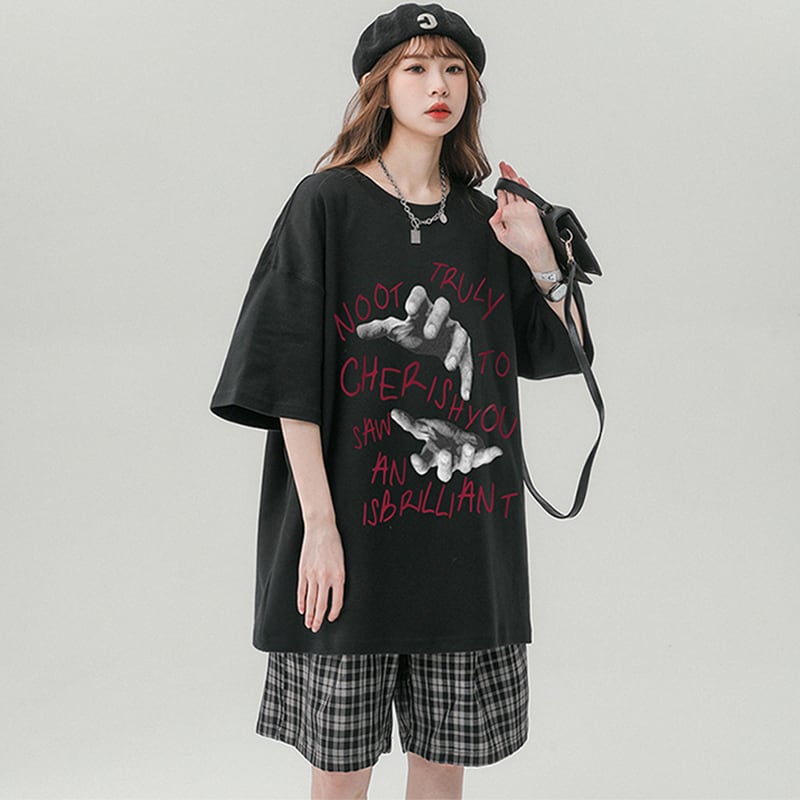 【SENSUシリーズ】★Tシャツ★ 4color トップス 男女兼用 メンズ 夏服 半袖Tシャツ ブラック ベージュ ホワイト レッド