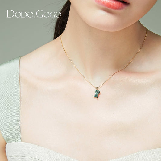 [dodogogo series] ★Necklace★ Necklace Accessories Accessories Dinosaur Cute Green Green Elegant