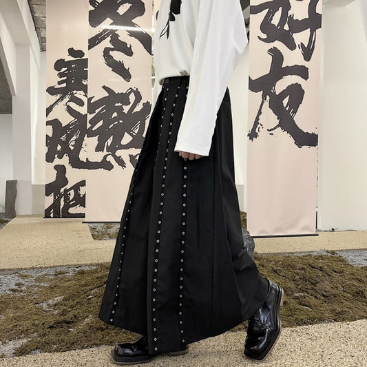 [Illustrated series]★China style trousers★ Gaucho pants, culotte skirt, unisex, men's, cool, stylish