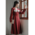 Load image into Gallery viewer, [Shoujo Series] ★One Piece★ 2color Literary Style Easy to Match Ribbon Red Black V-Neck
