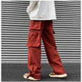 Load image into Gallery viewer, [BIGEMAN Series] ★Casual Pants★ 2color Bottoms Pants Men's Large Size Red Black
