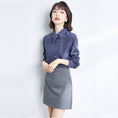 Load image into Gallery viewer, [AISHUMA Series]★Shirt★ Tops Ladies Corduroy Temperament Enhancement Spring Autumn Blue Blue
