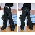 Load image into Gallery viewer, [Old Monster --- Rebellion Rated Series] ★Casual Pants★ Bottoms Trousers Black Unique Easy to match
