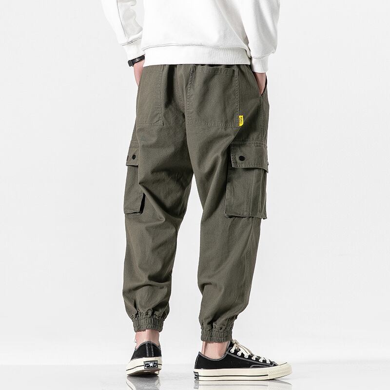 [BIGEMAN Series] ★Casual Pants★ 2color Quarter-length Bottoms Pants Unisex Men's Large Size Black Green Fashion