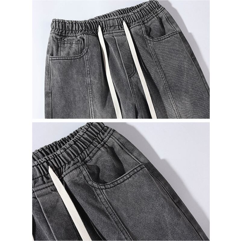 [BIGEMAN Series] ★Denim pants★ Brushed lining 2color bottoms pants unisex men's large size simple