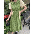 Load image into Gallery viewer, [Dong Xiaojie Series]★China style dress★Floral pattern dress Switchable Cute Large size Green Green
