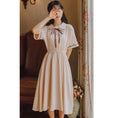 Load image into Gallery viewer, [Shukunsho series]★China style dress★2color embroidery long length short sleeve summer cute easy to match beige green
