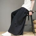 Load image into Gallery viewer, [JUNYI Series]★China Style Pants★ 3color Gaucho Pants Plain Unisex Men's Black White Large Size
