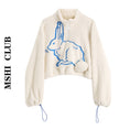 Load image into Gallery viewer, [MSHI CLUB Series] ★Tops★ Short length Rabbit Improves temperament Cute Easy to match White White
