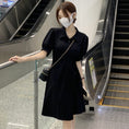 Load image into Gallery viewer, [YIHAO Series] ★Dress ★ 2color Short Sleeve Dress Short Length Dress Women's Gray Black
