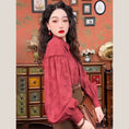 Load image into Gallery viewer, [Misslin Fashion Series]★Setup Single Order★ Shirt or Skirt Coffee Color Red Retro Cute
