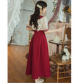 Load image into Gallery viewer, [Jinkyoku Series]★Skirt★ Bottoms Spring/Summer Long Skirt Ladies Retro Red Red SML
