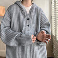 Load image into Gallery viewer, [Emeisa Series] ★Sweater★ 3color Knit Tops Unisex Men's Hooded Vertical Striped Casual
