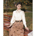 Load image into Gallery viewer, [Kasa Castle Series]★Setup★ 2-piece set shirt + skirt commuting date retro S M L XL
