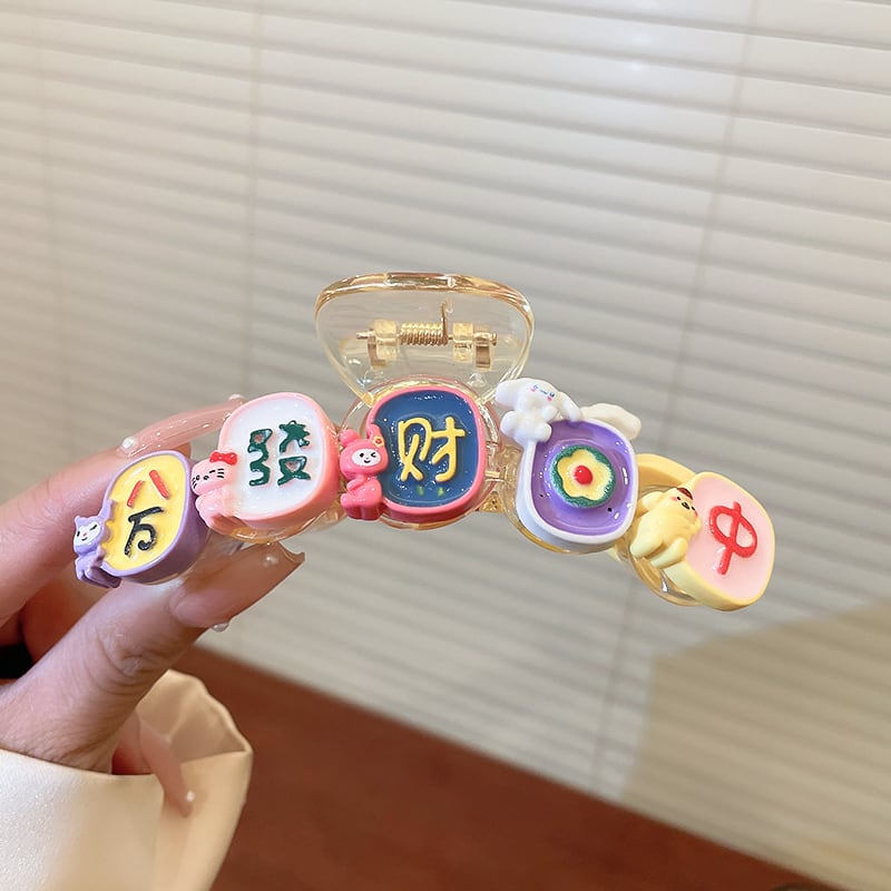 [Drejew Series] ★Hair Ornament★ Hair Clip Ladies Accessory Colored Cute Letter Pattern Date Commuting to School Fashion Trend Stylish