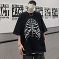 Gallery viewerに画像を読み込む, 【KCSJシリーズ】★半袖Tシャツ★ レトロ風 5color トップス Tシャツ 男女兼用 メンズ 大きいサイズ 髑髏 ドクロ
