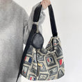 Load image into Gallery viewer, [Mokujin series] ★Shoulder bag★ Shoulder bag, handheld, large capacity, retro, cute, date, improves temperament, print
