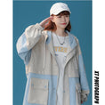 Load image into Gallery viewer, [Fujiiman Series] ★Outer★ 2color jacket unisex color scheme casual men's beige blue blue hooded
