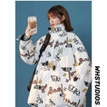 Load image into Gallery viewer, [Aya Series] ★Coat★ 2color outerwear, can be worn on both sides, unisex, men's, cute, black, white, cartoon
