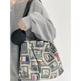 Load image into Gallery viewer, [Mokujin series] ★Shoulder bag★ Shoulder bag, handheld, large capacity, retro, cute, date, improves temperament, print
