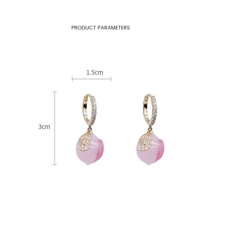 [Blue Series]★Earrings★ Pair of Earrings, Women's Accessories, Pink, Cute, Improves Temperament, Date, Commuting